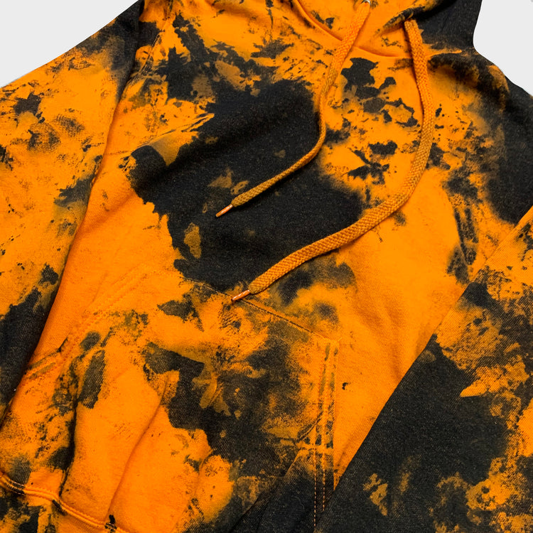 Orange/Black Tie Dye Hoodie