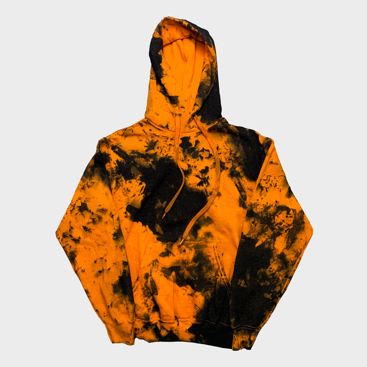 Orange/Black Tie Dye Hoodie