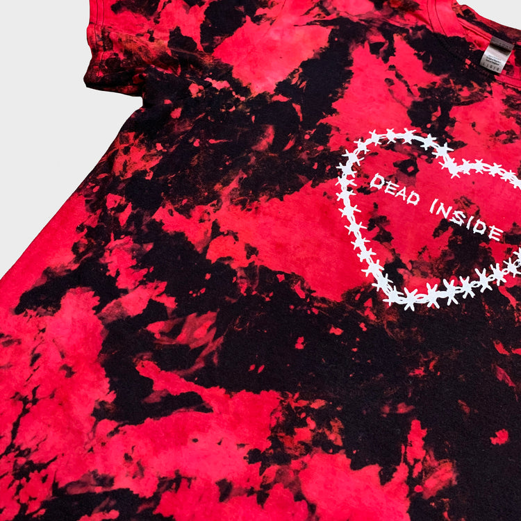 Dead Inside Red/Black Reverse Tie Dye T-shirt