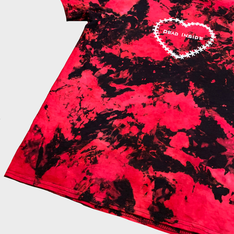Dead Inside Red/Black Reverse Tie Dye T-shirt