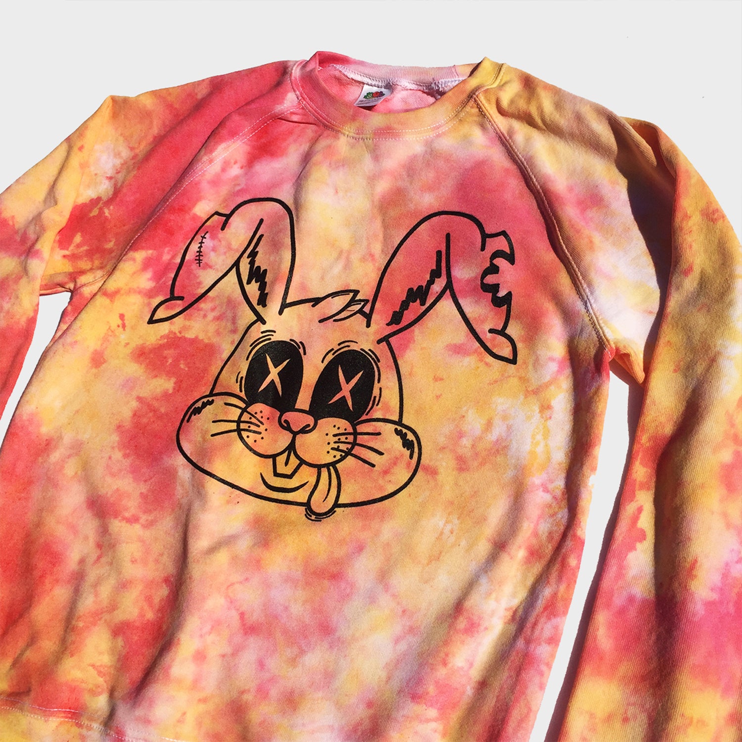 Zombie Rabbit Red/Yellow Tie Dye Sweatshirt - Free Shipping - iimvclothing