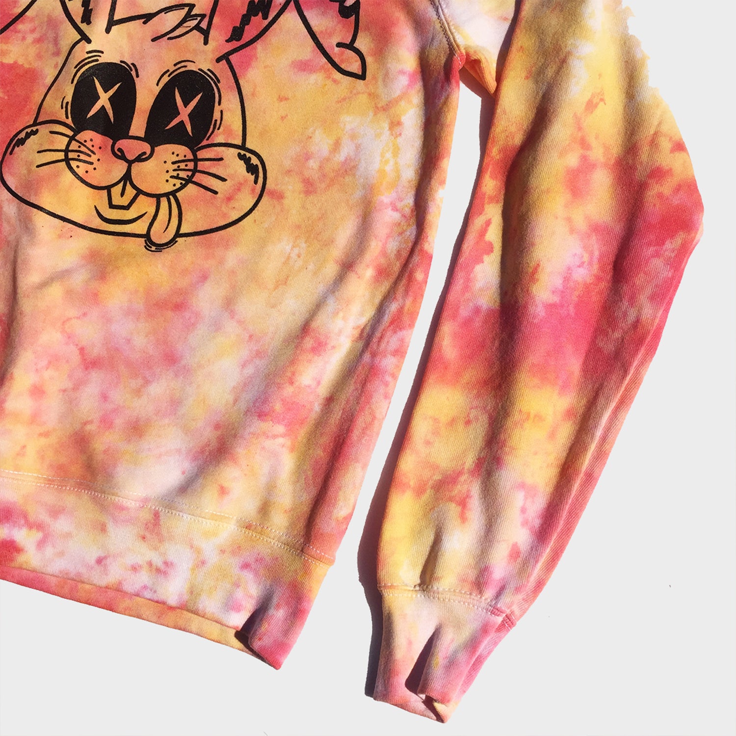 Zombie Rabbit Red/Yellow Tie Dye Sweatshirt - Free Shipping - iimvclothing