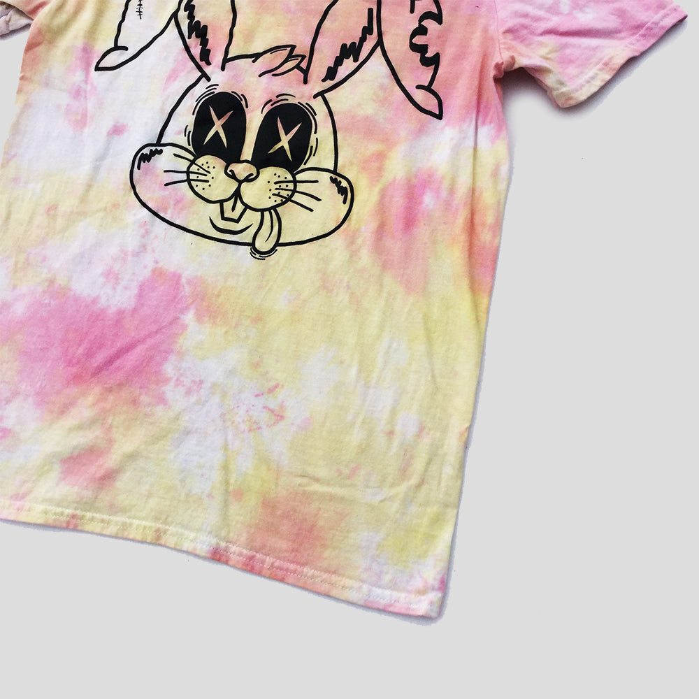 Zombie Rabbit Pink/Yellow Tie Dye T-shirt - Free Shipping - iimvclothing