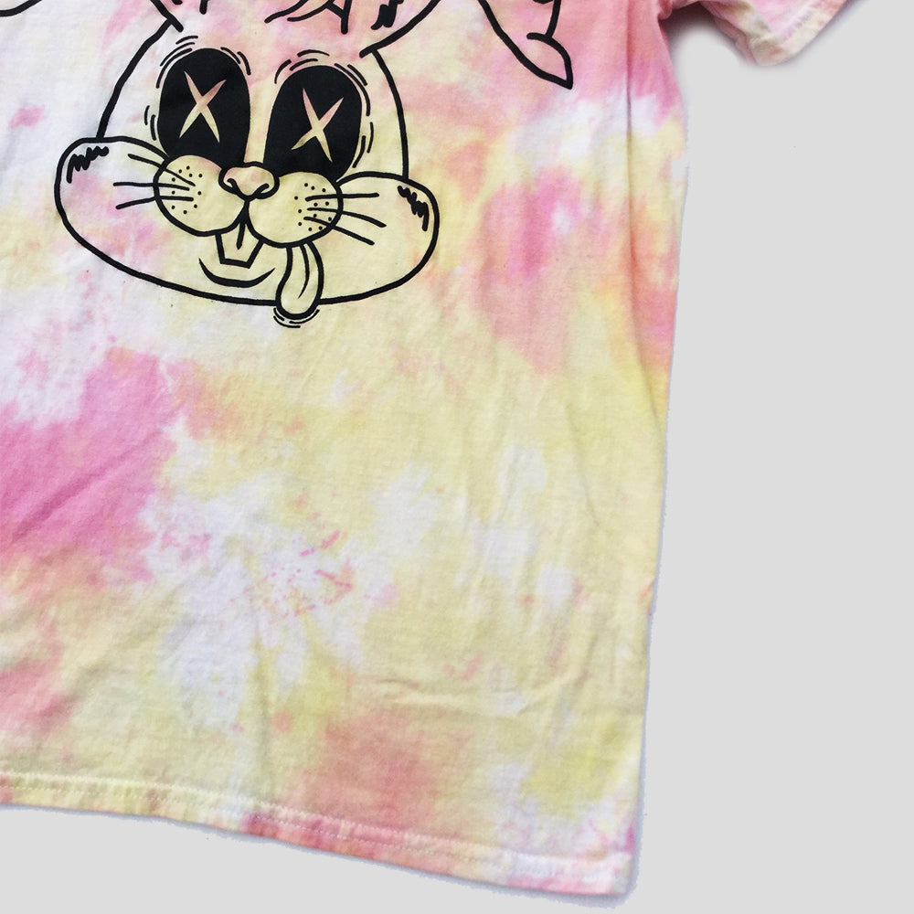 Zombie Rabbit Pink/Yellow Tie Dye T-shirt - Free Shipping - iimvclothing