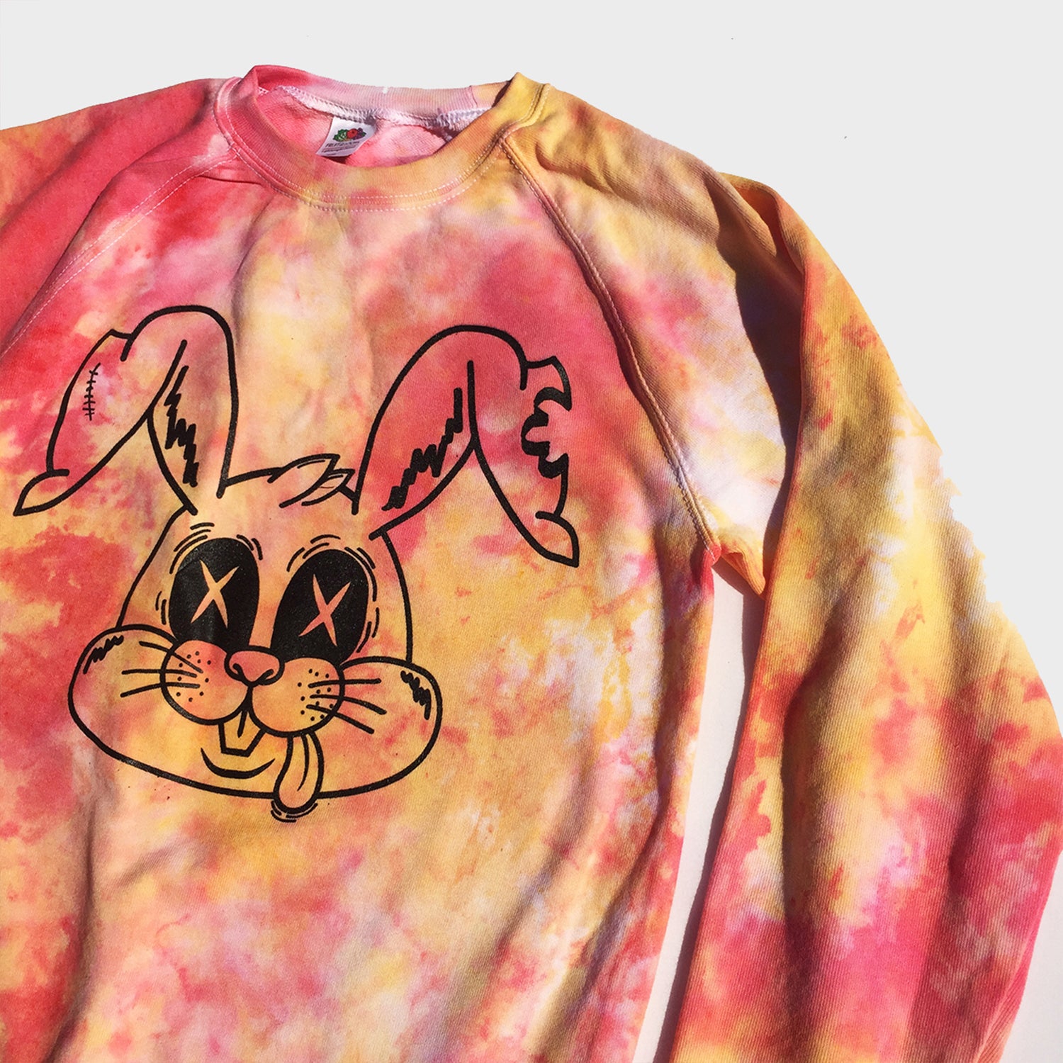 Zombie Rabbit Red/Yellow Tie Dye Sweatshirt - Free Shipping - iimvclothing