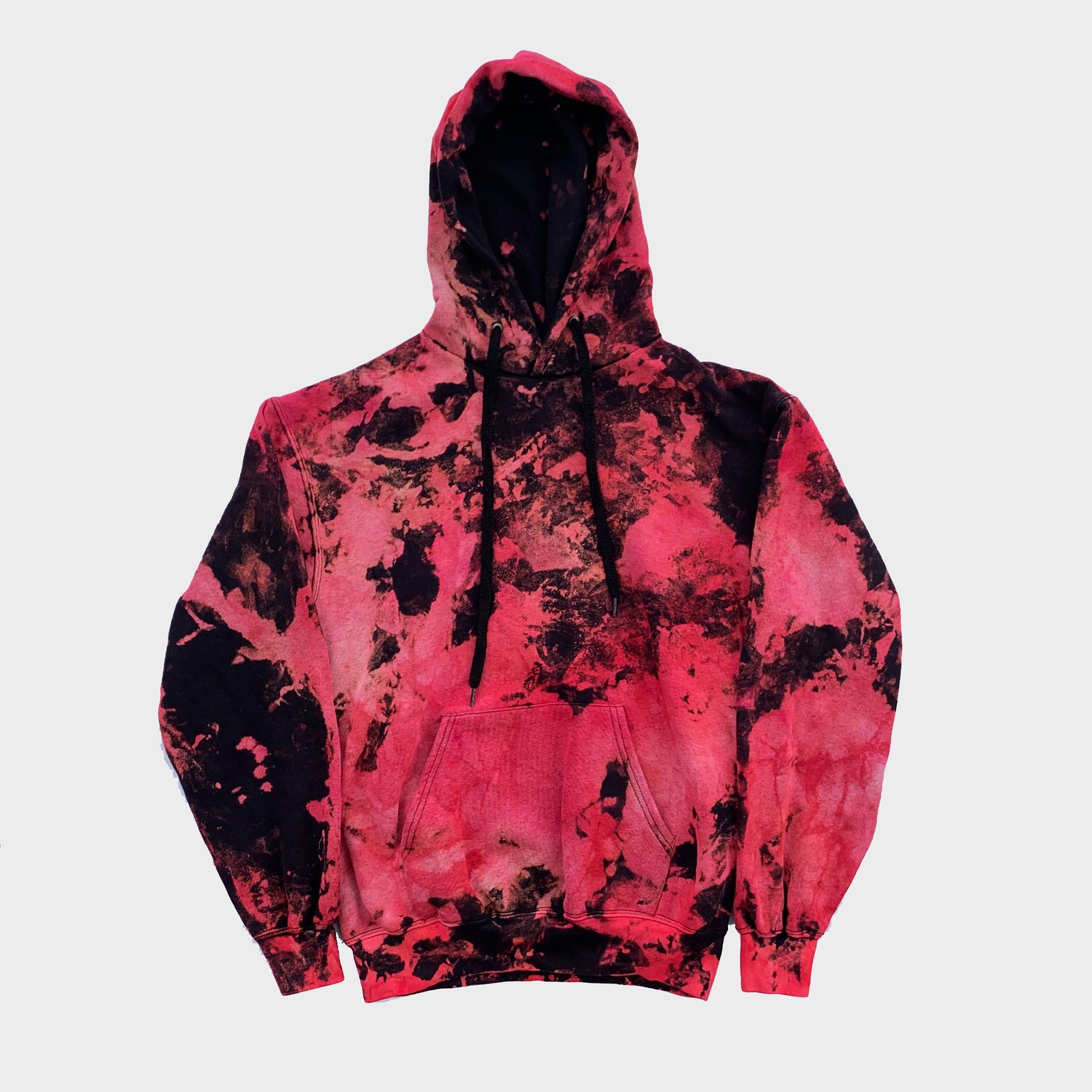 Red/Black Reverse Tie Dye Hoodie - Free Shipping - iimvclothing