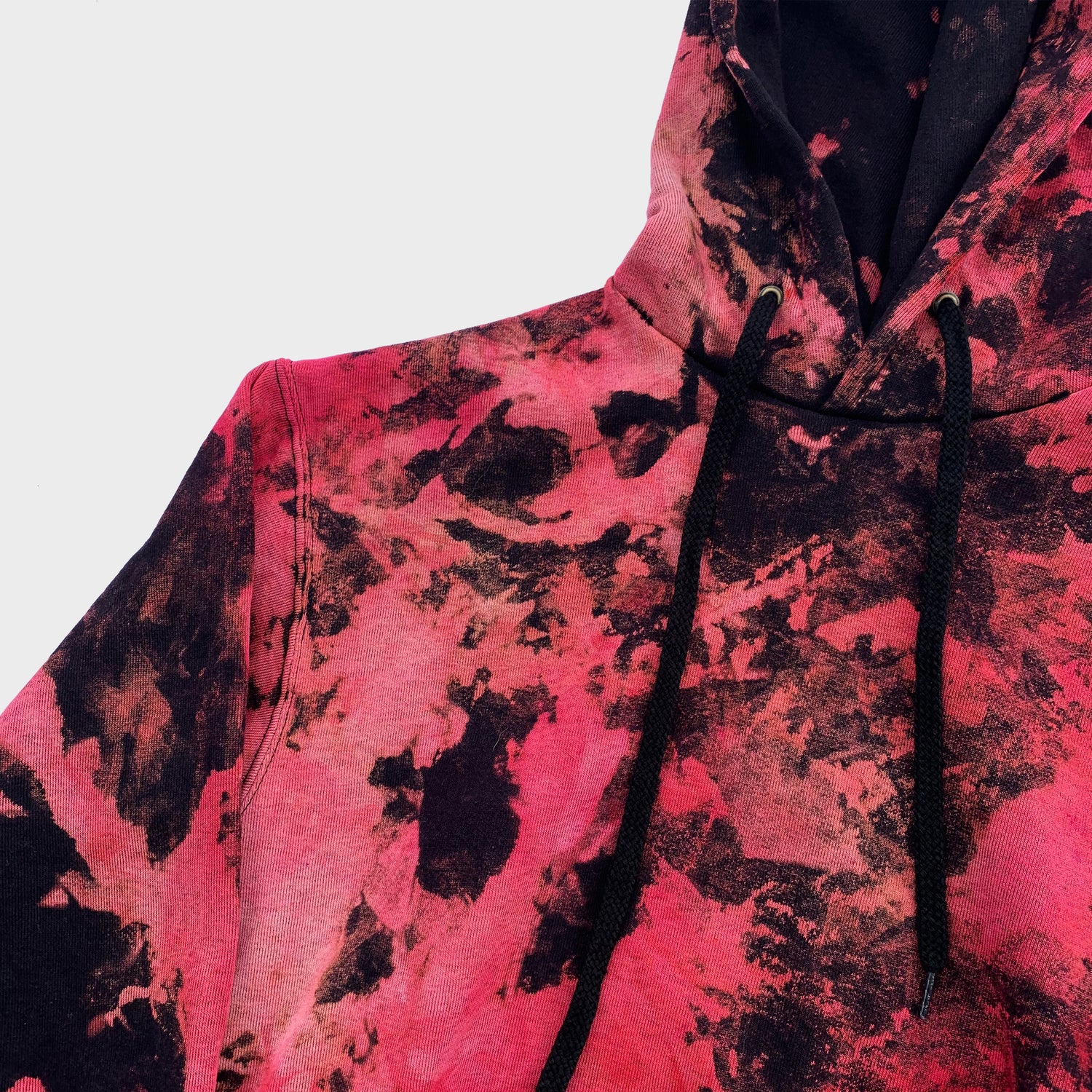 Red/Black Reverse Tie Dye Hoodie - Free Shipping - iimvclothing