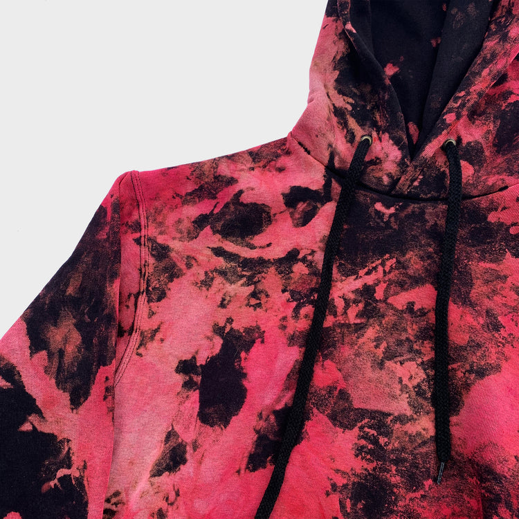 Red/Black Reverse Tie Dye Hoodie - Free Shipping - iimvclothing