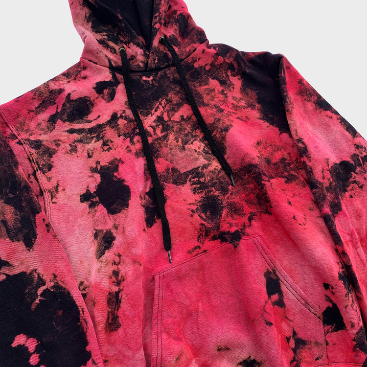 Red/Black Reverse Tie Dye Hoodie - Free Shipping - iimvclothing