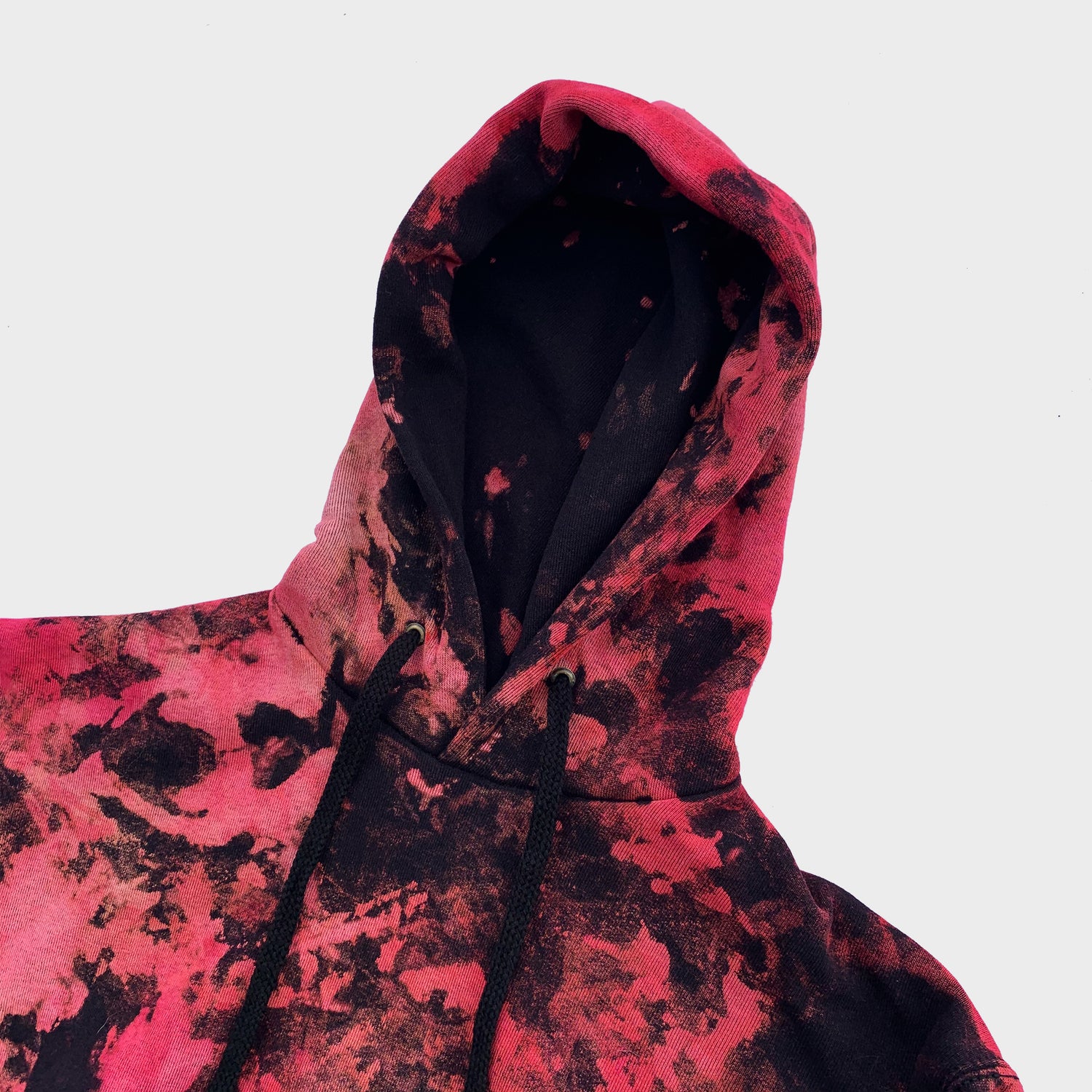 Red/Black Reverse Tie Dye Hoodie - Free Shipping - iimvclothing