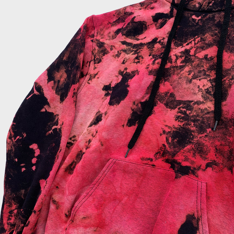 Red/Black Reverse Tie Dye Hoodie - Free Shipping - iimvclothing