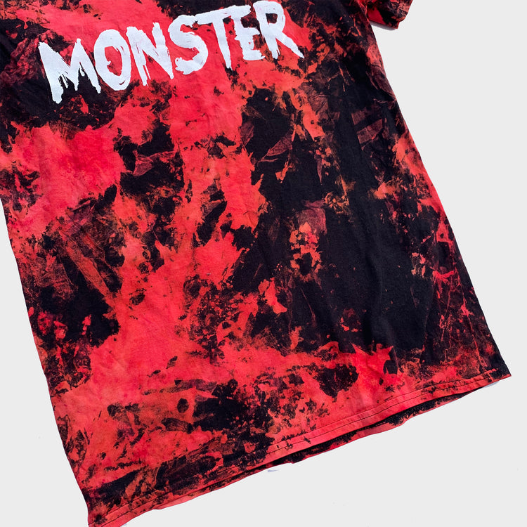 Monster Red/Black Reverse Tie Dye T-shirt - Free Shipping - iimvclothing