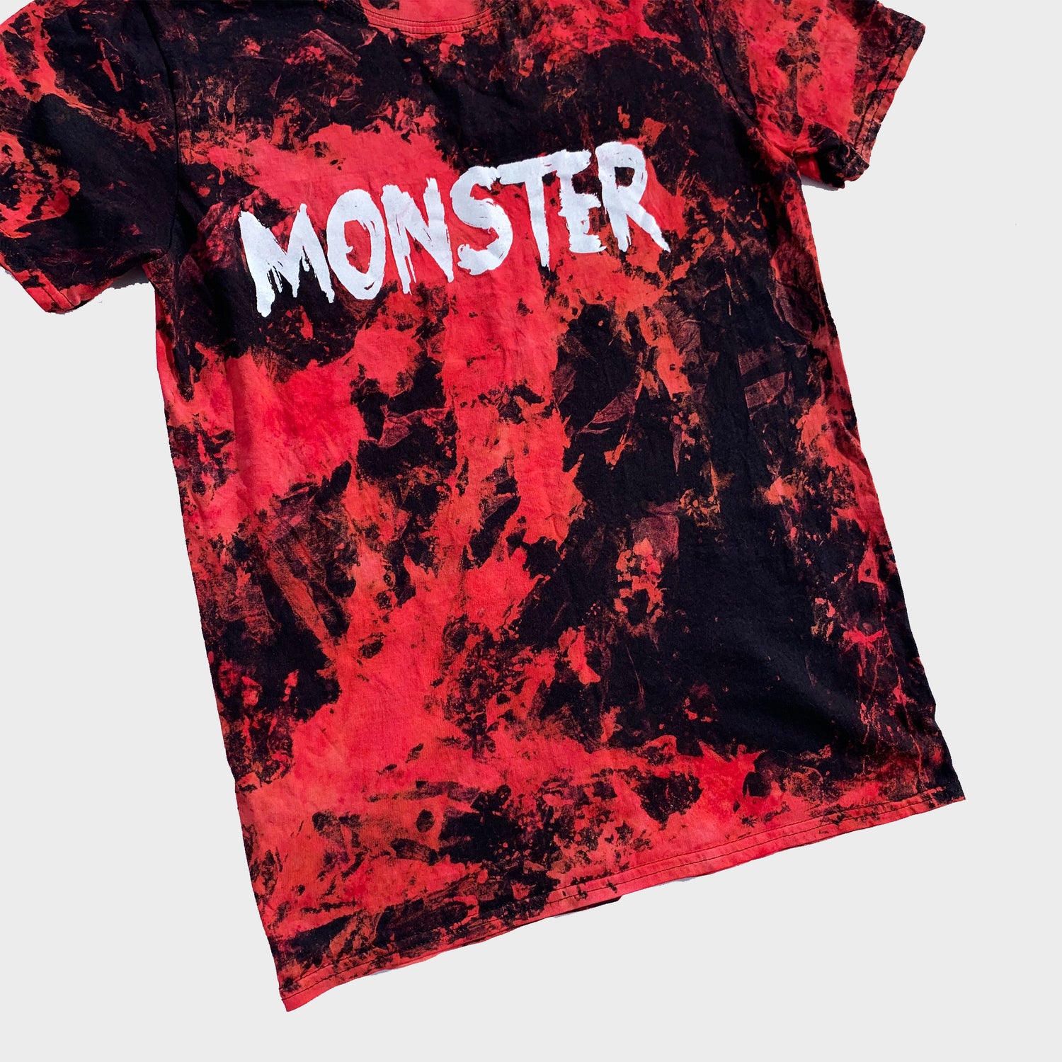 Monster Red/Black Reverse Tie Dye T-shirt - Free Shipping - iimvclothing
