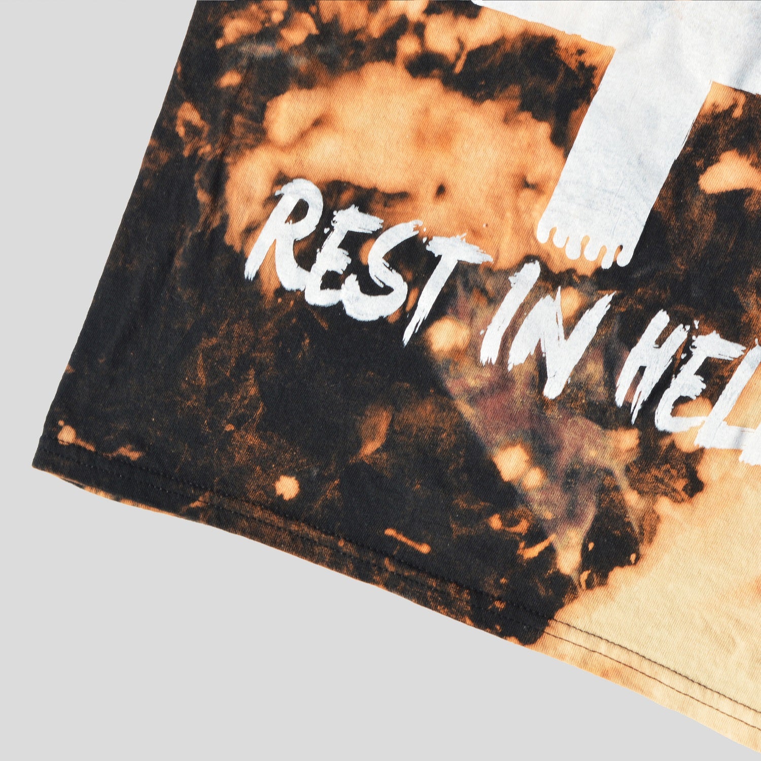 Rest In Hell Acid Burned Tie Dye T-shirt - Free Shipping - iimvclothing