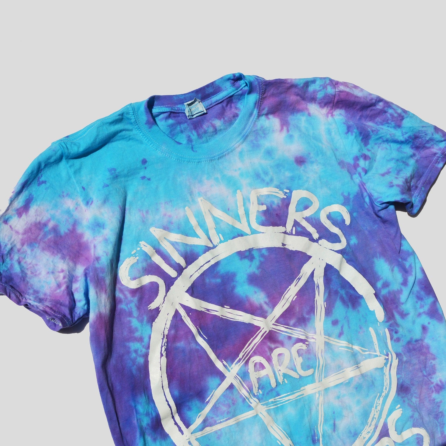Sinners Are Winners Purple/Blue Tie Dye T-shirt - Free Shipping - iimvclothing