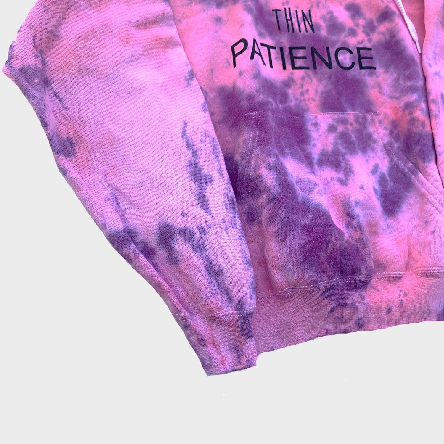 Thick Thighs Thin Patience Pink/Purple Tie Dye Hoodie - Free Shipping - iimvclothing