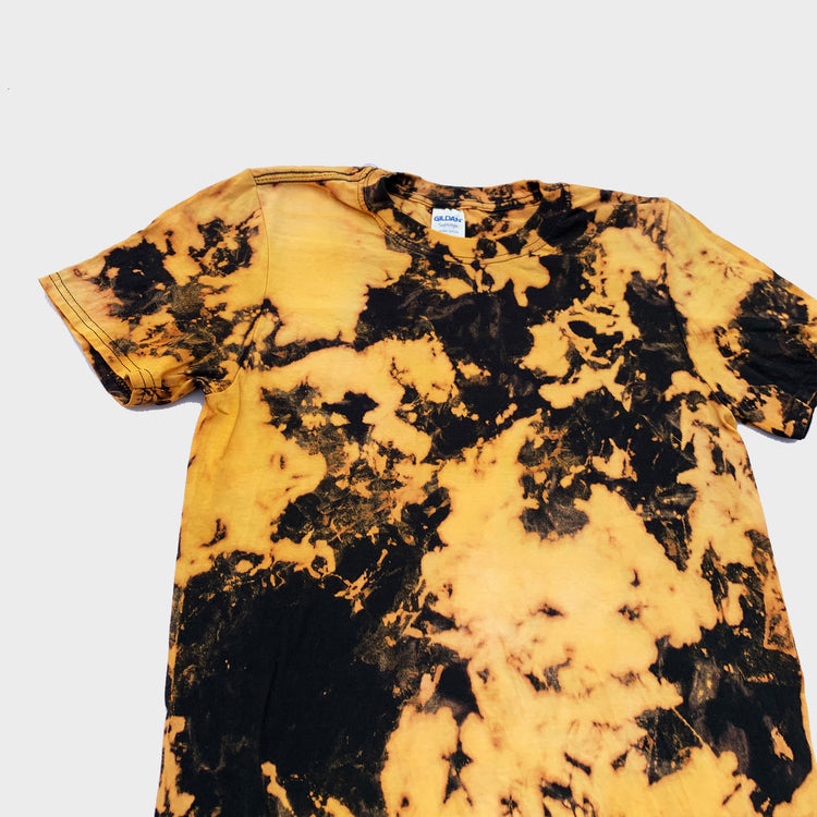 Yellow/Black Reverse Tie Dye T-shirt - Free Shipping - iimvclothing