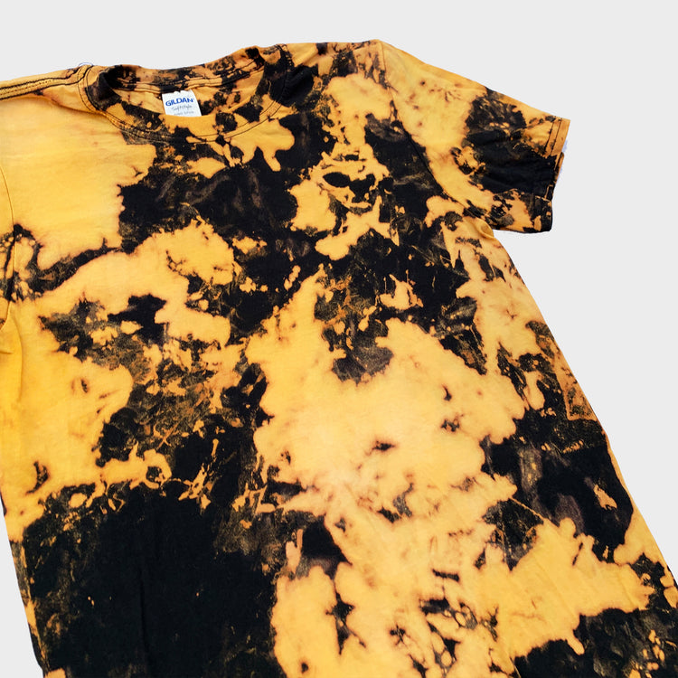 Yellow/Black Reverse Tie Dye T-shirt - Free Shipping - iimvclothing