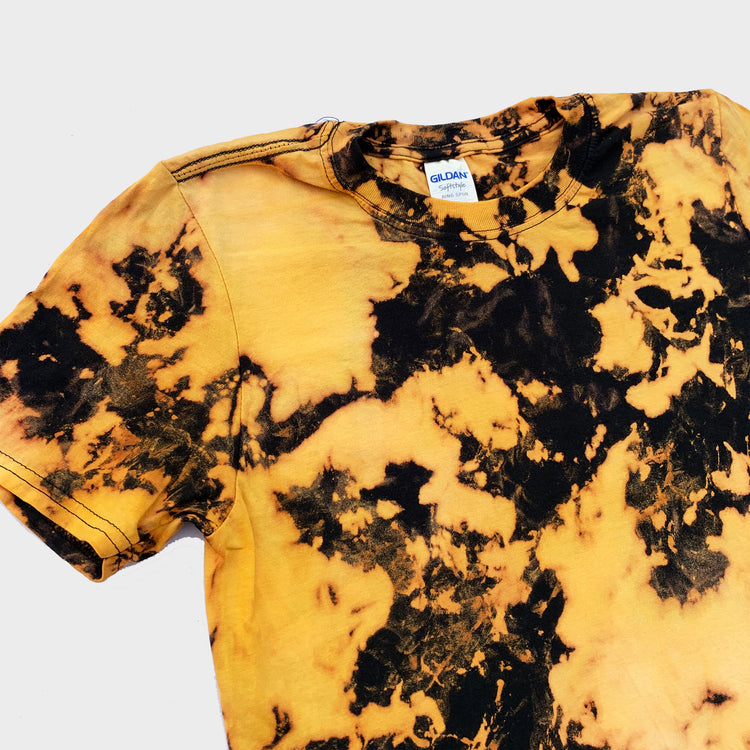 Yellow/Black Reverse Tie Dye T-shirt - Free Shipping - iimvclothing