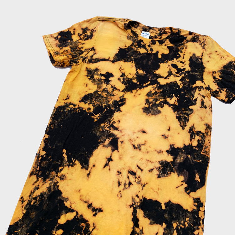 Yellow/Black Reverse Tie Dye T-shirt - Free Shipping - iimvclothing