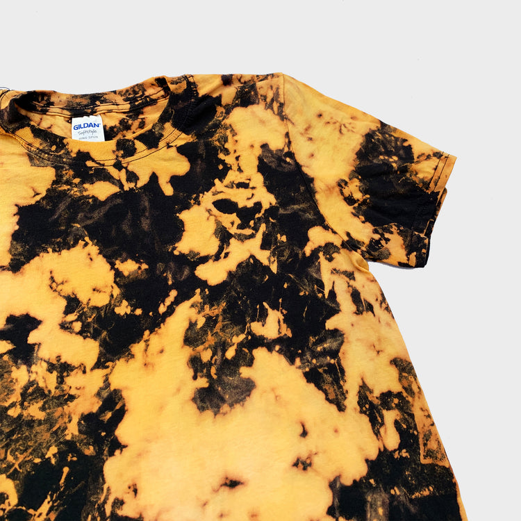 Yellow/Black Reverse Tie Dye T-shirt - Free Shipping - iimvclothing