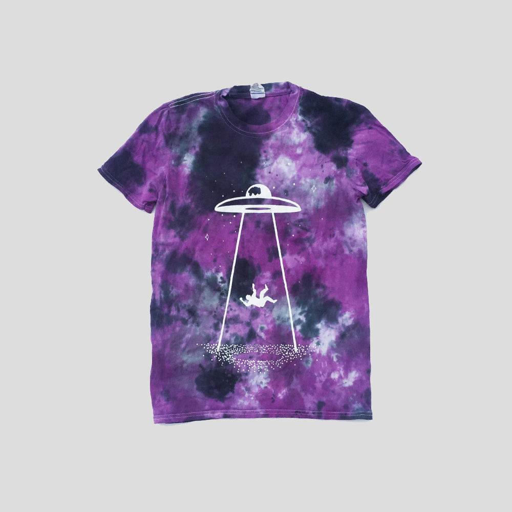 UFO Abduction Purple/Black Tie Dye T-shirt - Free Shipping - iimvclothing
