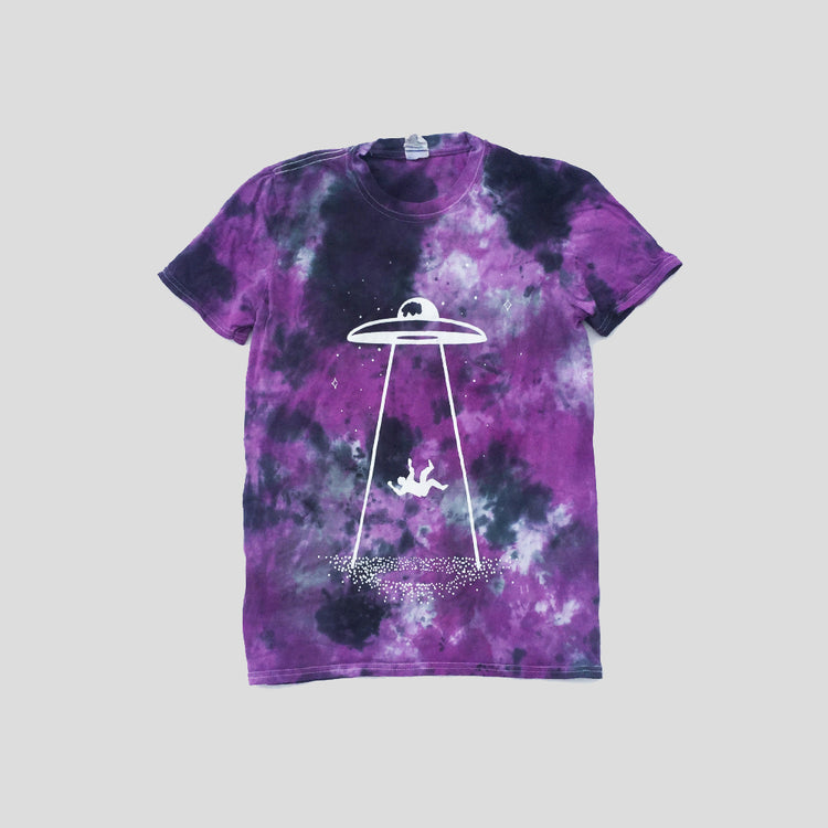 UFO Abduction Purple/Black Tie Dye T-shirt - Free Shipping - iimvclothing