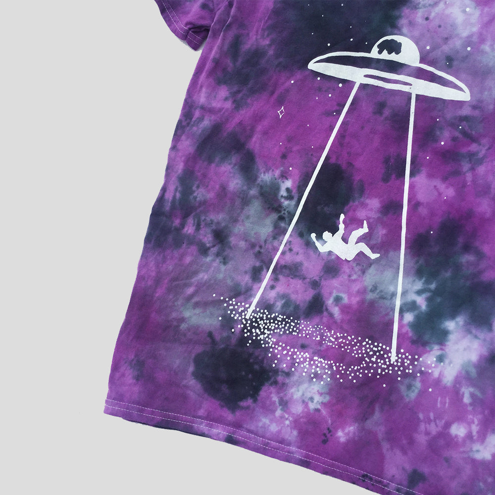 UFO Abduction Purple/Black Tie Dye T-shirt - Free Shipping - iimvclothing
