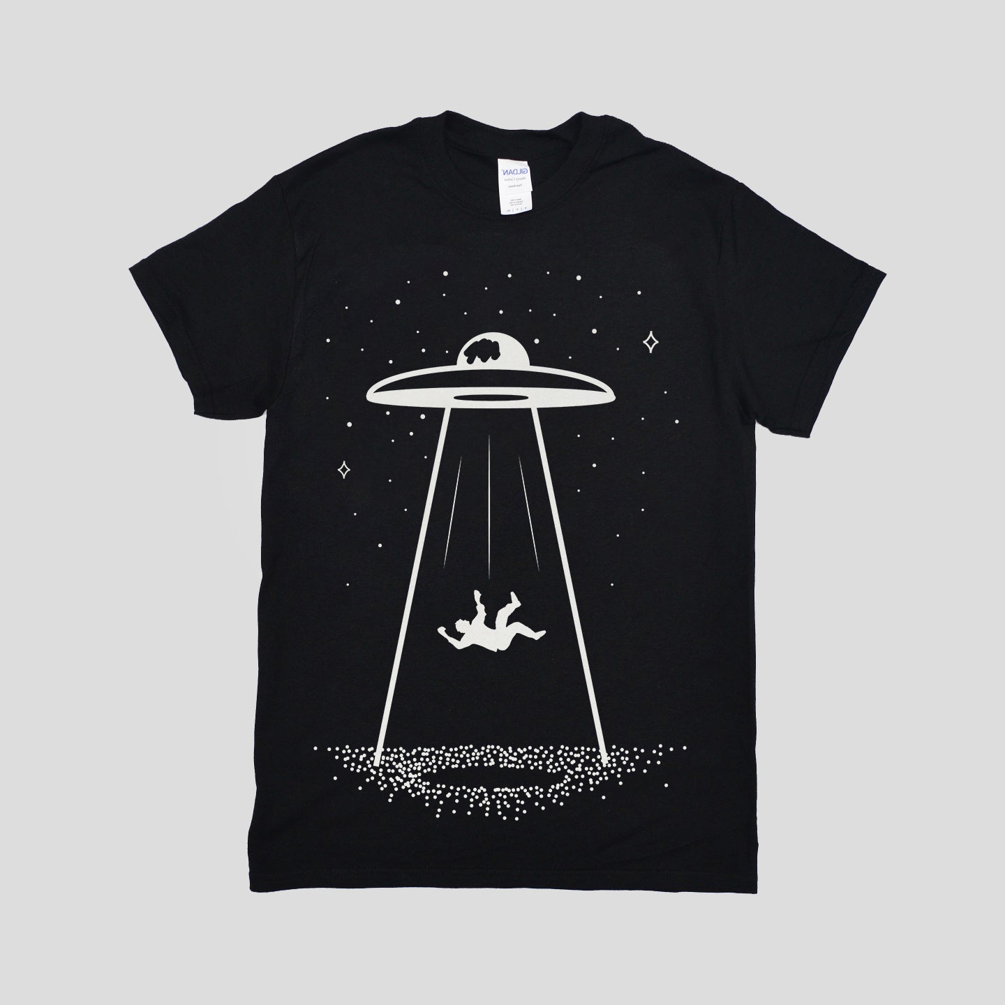 UFO Abduction Black T-shirt - Free Shipping - iimvclothing