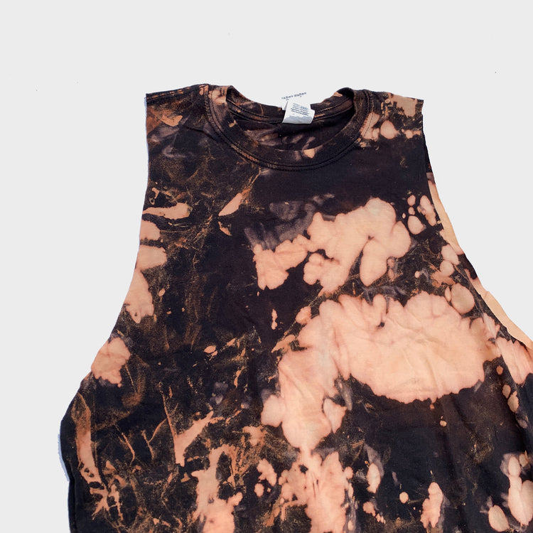 Acid Burned Tie Dye Fringed Crop Top - Free Shipping - iimvclothing