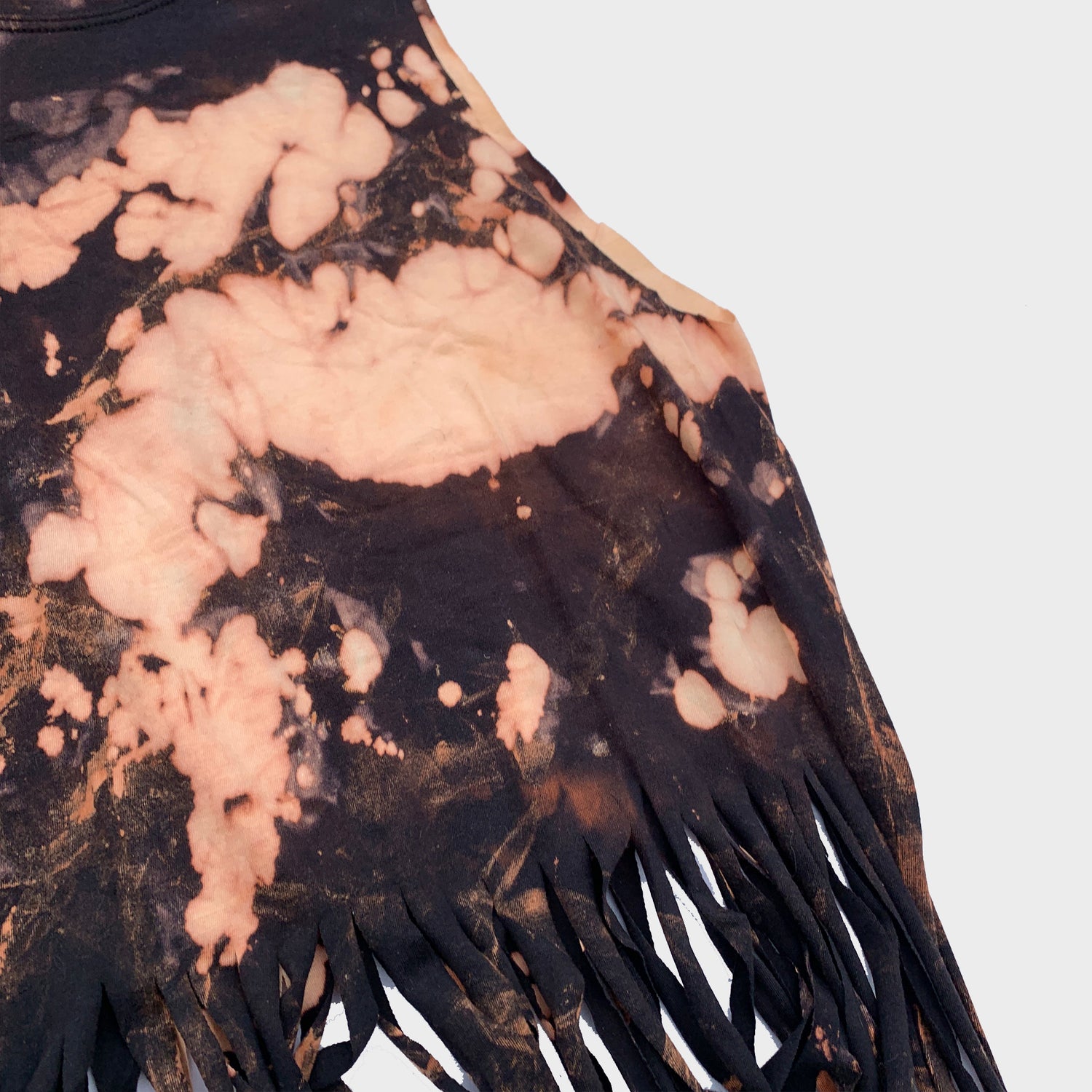 Acid Burned Tie Dye Fringed Crop Top - Free Shipping - iimvclothing