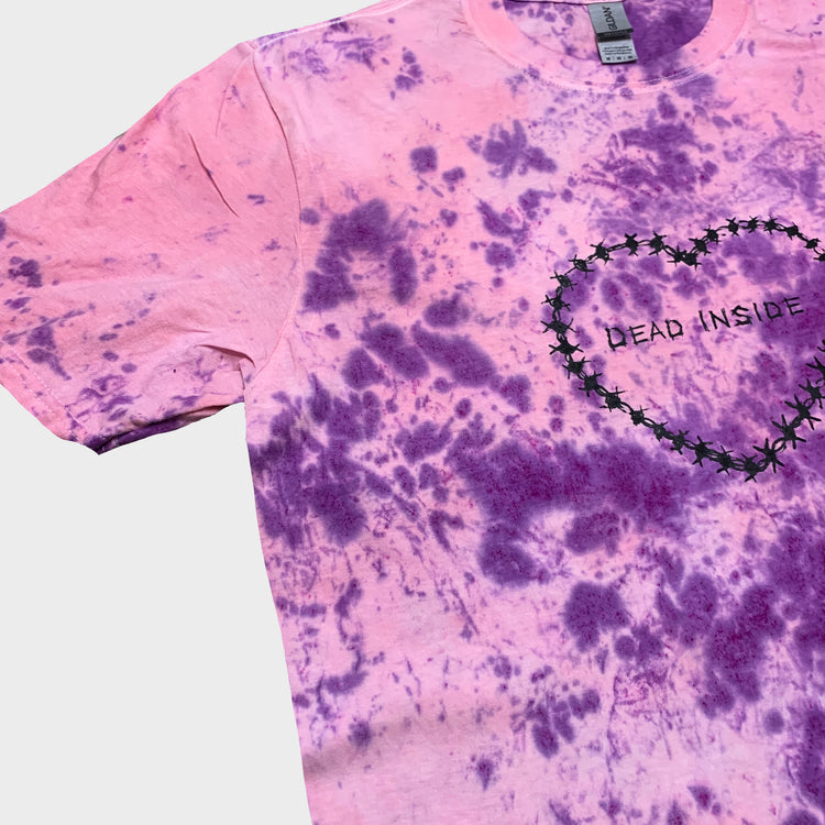 Dead Inside Pink/Purple Tie Dye T-shirt