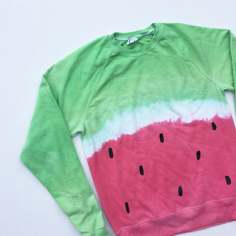 Watermelon Red/Green Tie Dye Sweatshirt - Free Shipping - iimvclothing