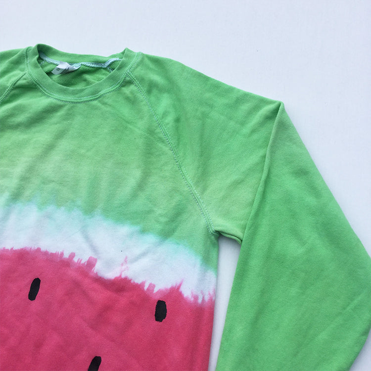 Watermelon Red/Green Tie Dye Sweatshirt - Free Shipping - iimvclothing