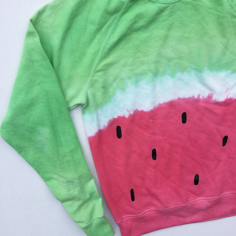 Watermelon Red/Green Tie Dye Sweatshirt - Free Shipping - iimvclothing