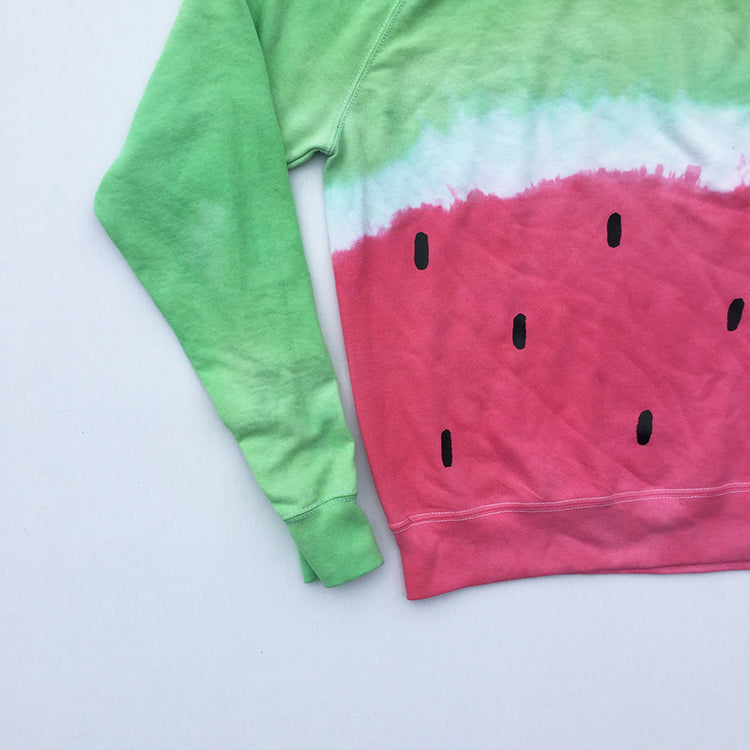 Watermelon Red/Green Tie Dye Sweatshirt - Free Shipping - iimvclothing