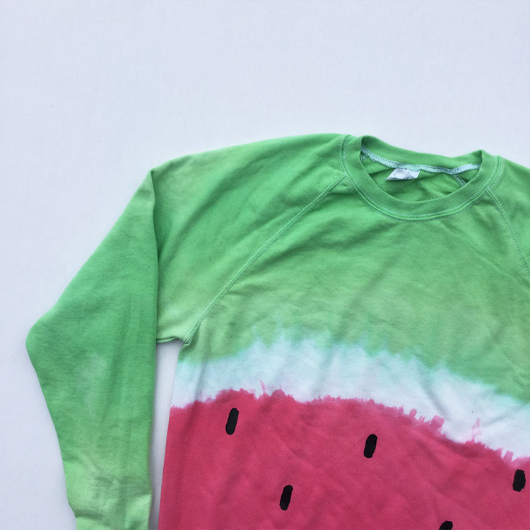 Watermelon Red/Green Tie Dye Sweatshirt - Free Shipping - iimvclothing