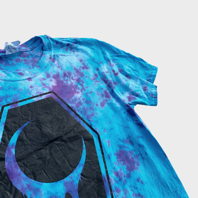Crescent Coffin Purple/Blue Tie Dye T-shirt - Free Shipping - iimvclothing