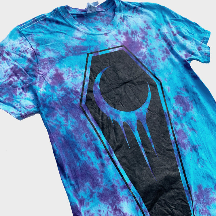 Crescent Coffin Purple/Blue Tie Dye T-shirt - Free Shipping - iimvclothing