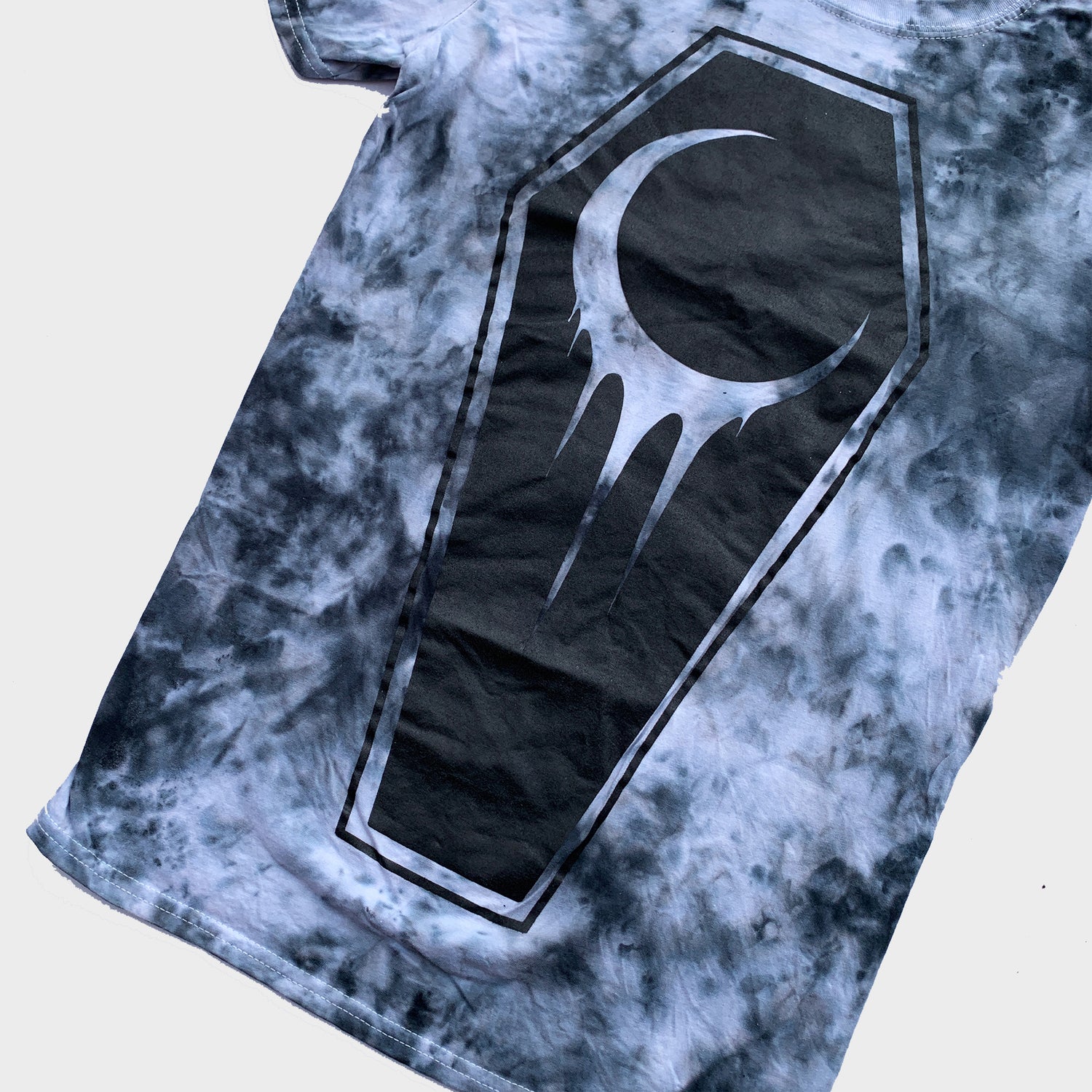 Crescent Coffin Grey Tie Dye T-shirt - Free Shipping - iimvclothing