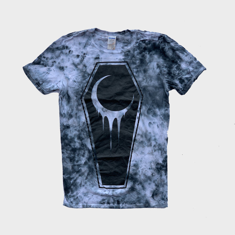 Crescent Coffin Grey Tie Dye T-shirt - Free Shipping - iimvclothing