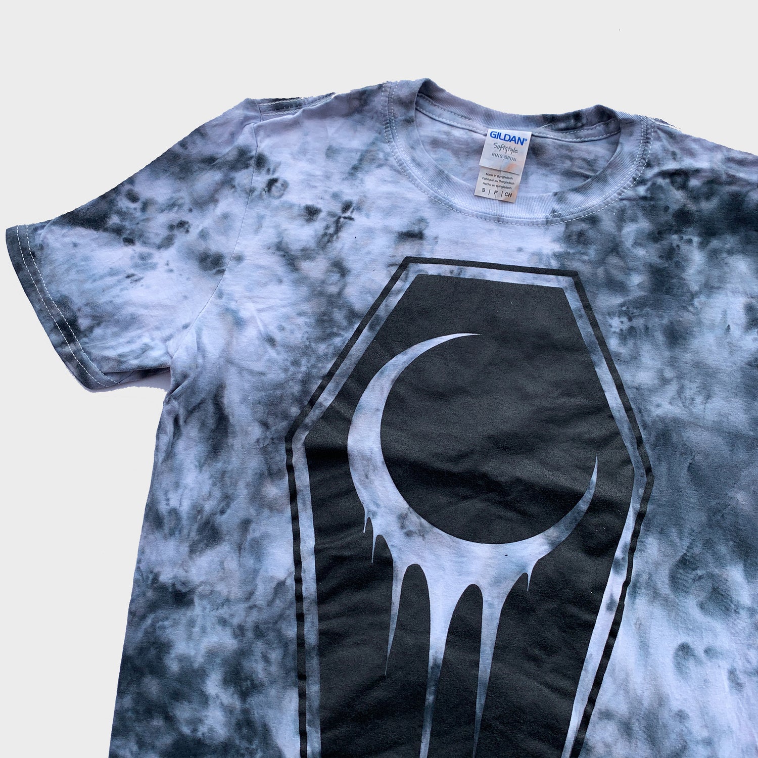 Crescent Coffin Grey Tie Dye T-shirt - Free Shipping - iimvclothing