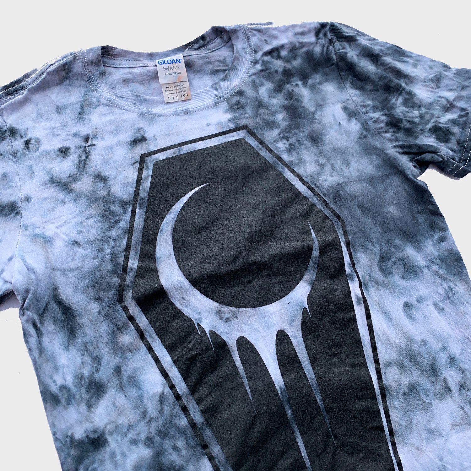 Crescent Coffin Grey Tie Dye T-shirt - Free Shipping - iimvclothing