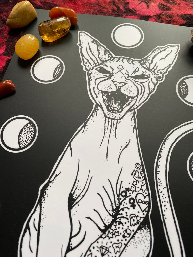 Moon Cat Print