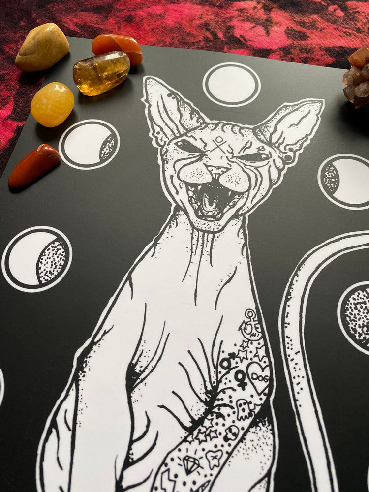 Moon Cat Print
