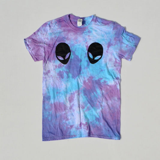Alien Boobs Purple/Blue Tie Dye T-shirt - Free Shipping - iimvclothing