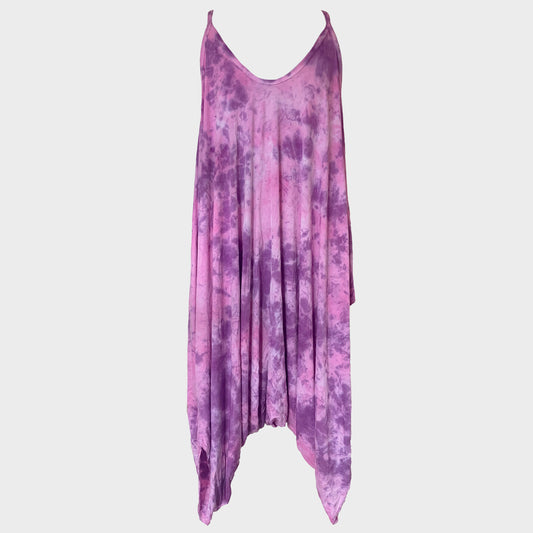 Pink/Purple Tie Dye Harem Jumpsuit