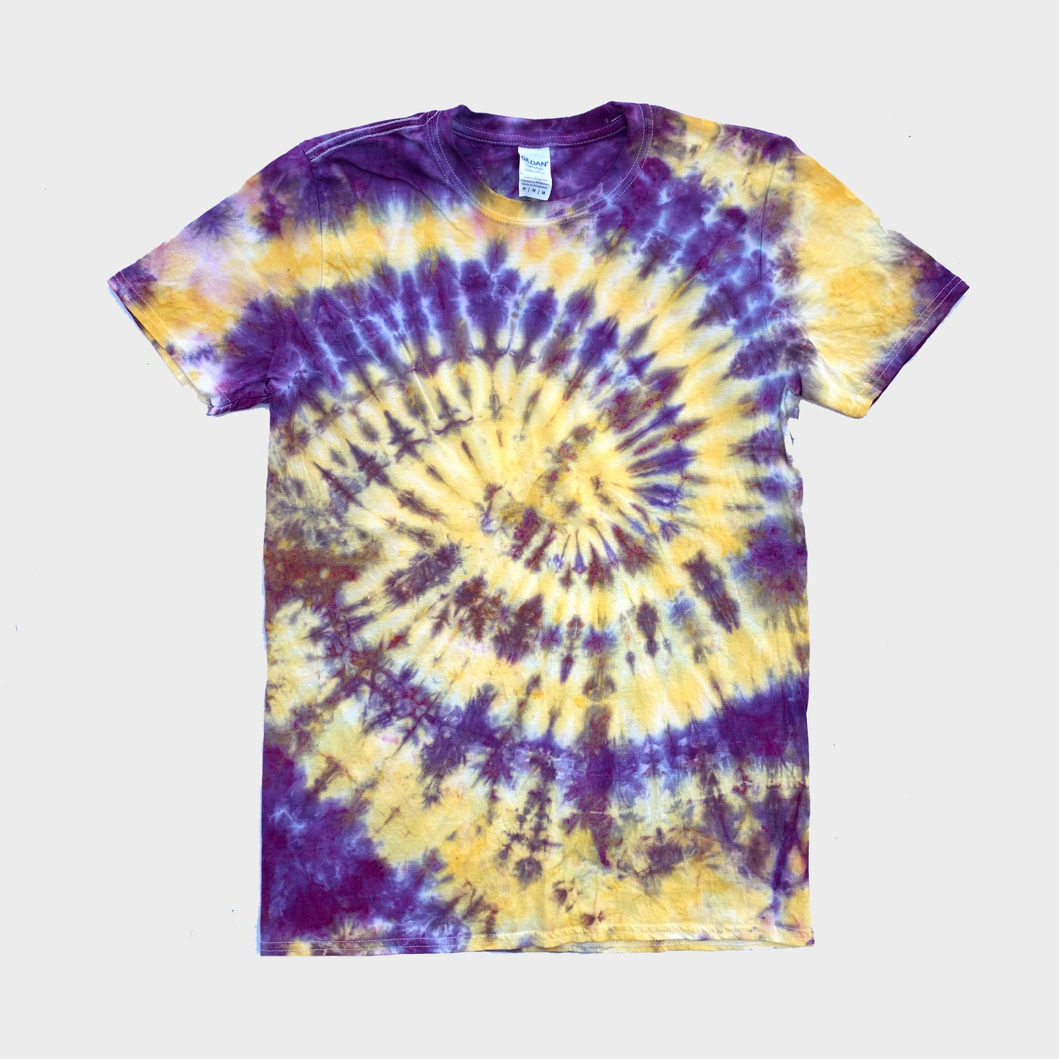 Purple/Yellow Spiral Tie Dye T-shirt - Free Shipping - iimvclothing