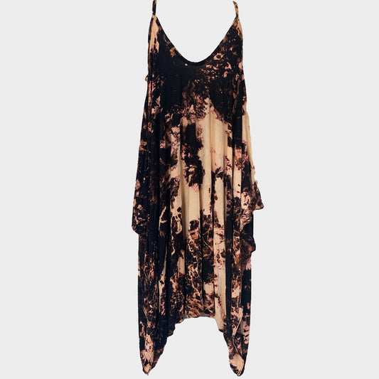 Acid Burned Tie Dye Harem Jumpsuit