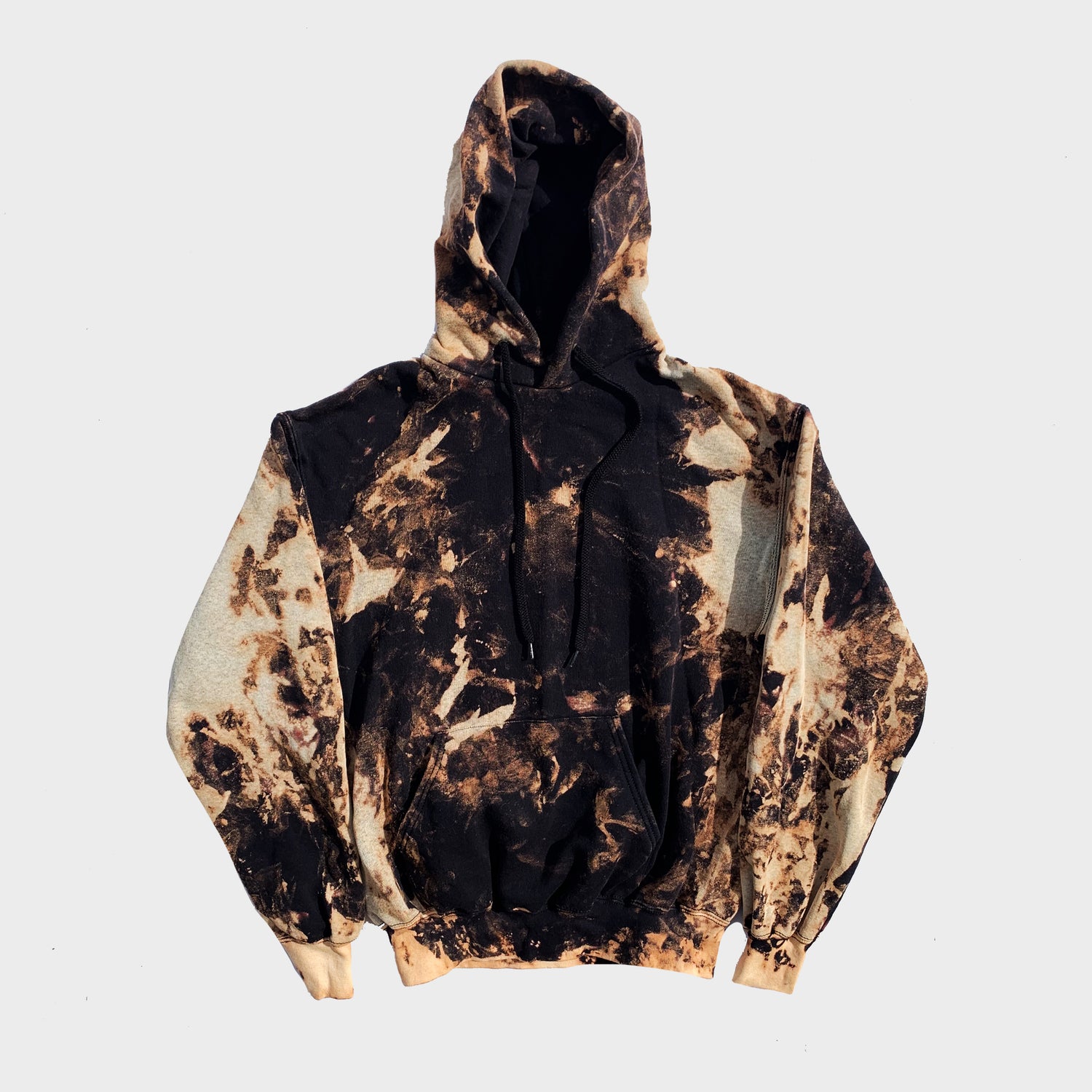 Plain Acid Burned Tie Dye Hoodie - Free Shipping - iimvclothing